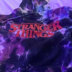 Stranger things tie dye medium hoodie